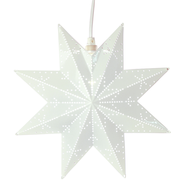 Adventsstjärna - Metallstjärna - Vit - 28x28 cm - 3