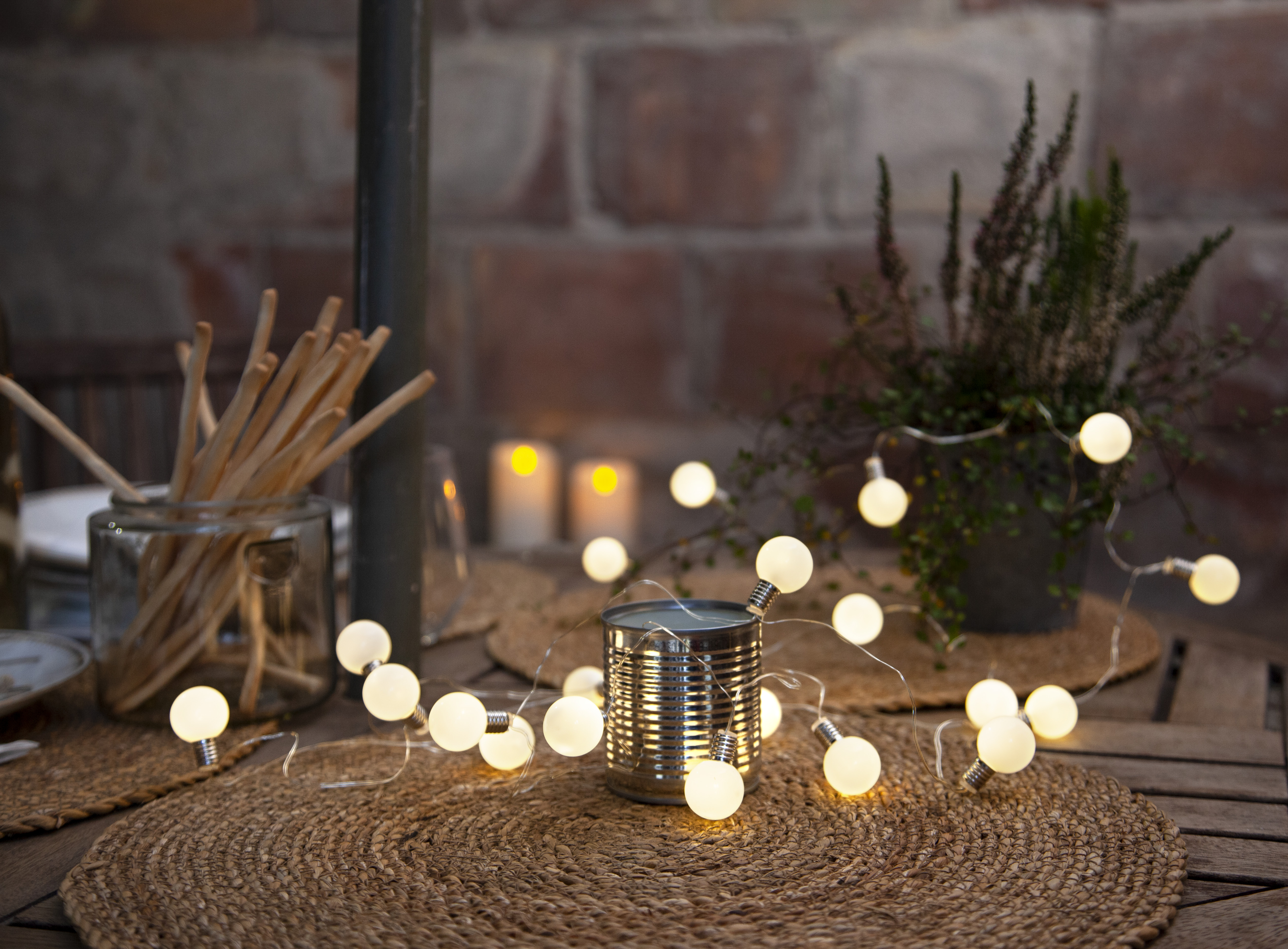 Mini Glow string lights - Battery-powered with timer - 300 cm - 3