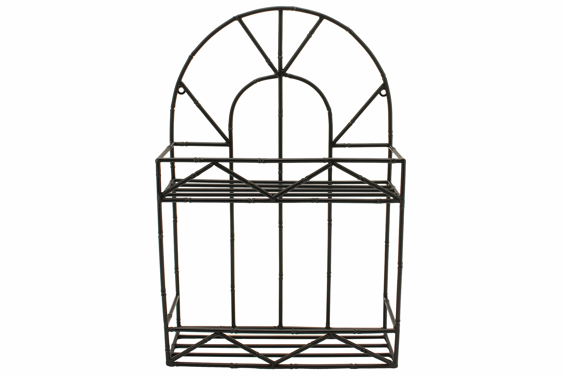 Hylla Metall Bambu Svart - 38x13x57,5 cm - 2