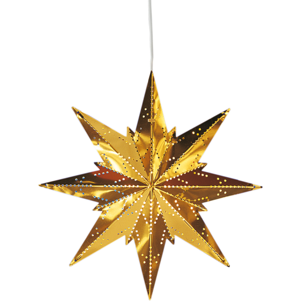 Advent star - Metal star - Brass - 25x25 cm - 6