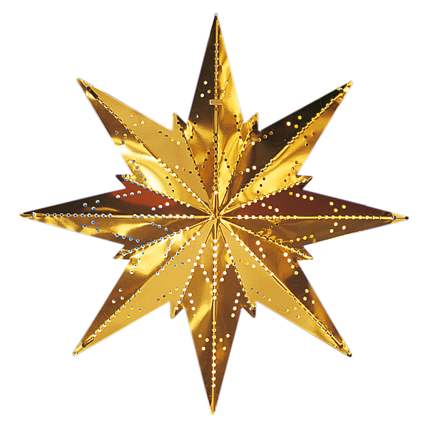 Advent star - Metal star - Brass - 25x25 cm - 3