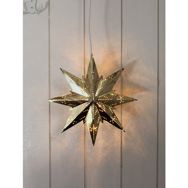 Advent star - Metal star - Brass - 25x25 cm - 2