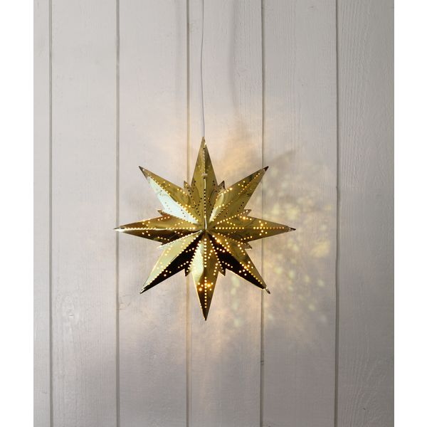 Advent star - Metal star - Brass - 25x25 cm - 4