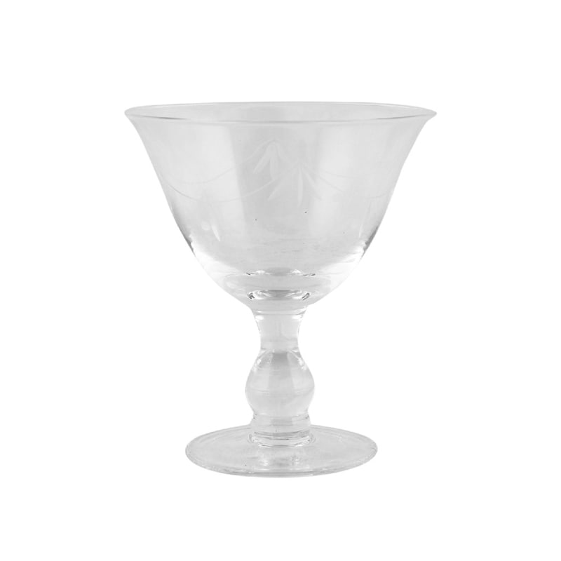 Dessertglas - Glas med etsat mönster - 1 styck - 4