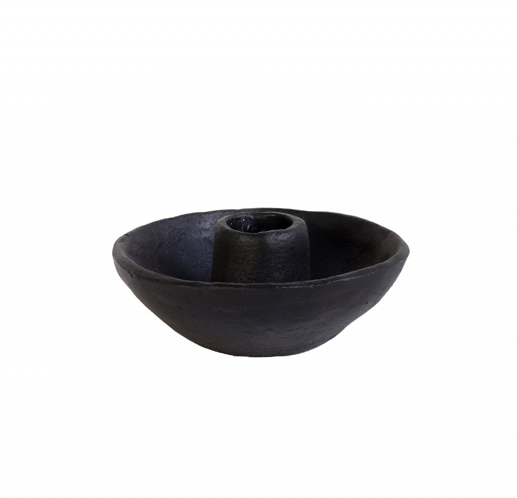 Candlestick - Black - Cast iron - 5