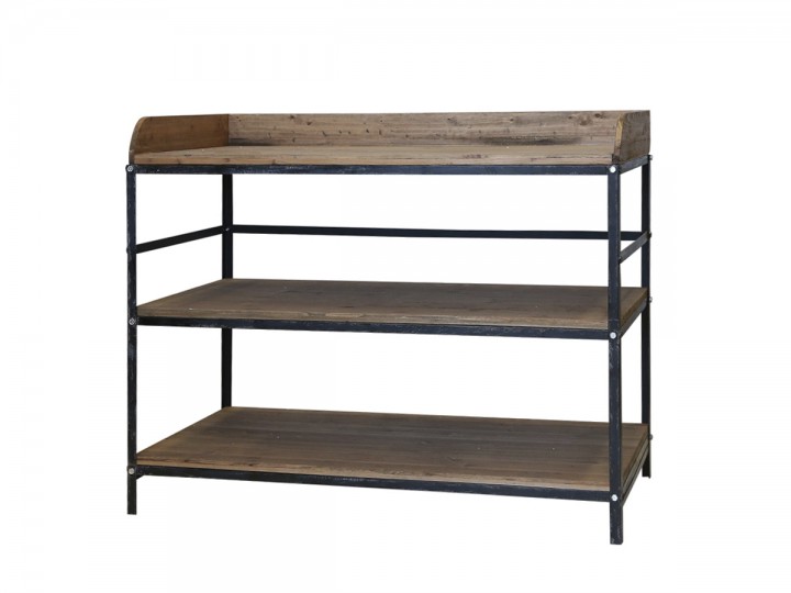 Table - Side table - Workbench - Pine wood/metal - 7