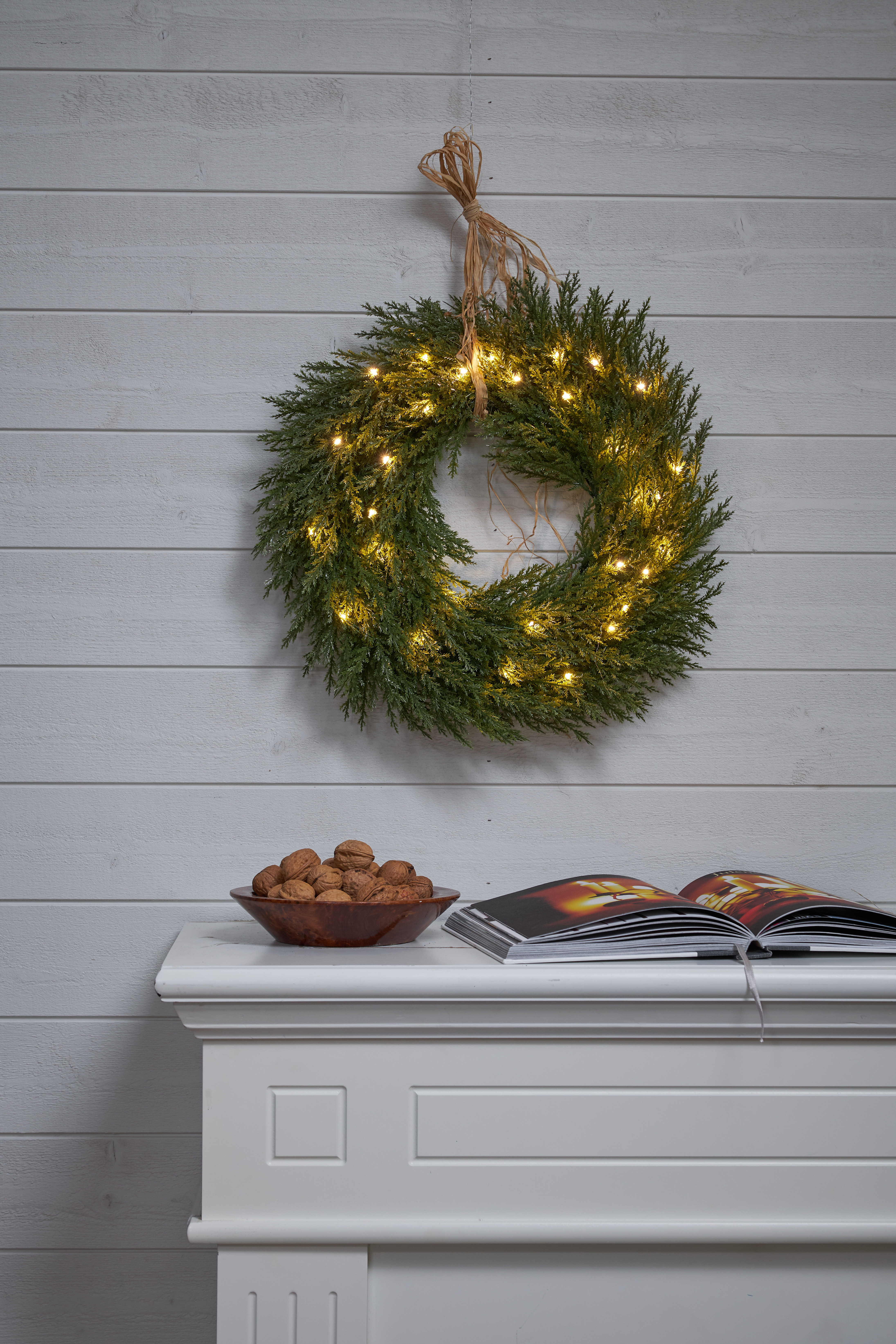Krans med belysning - Thuja - 45x45 cm - 5