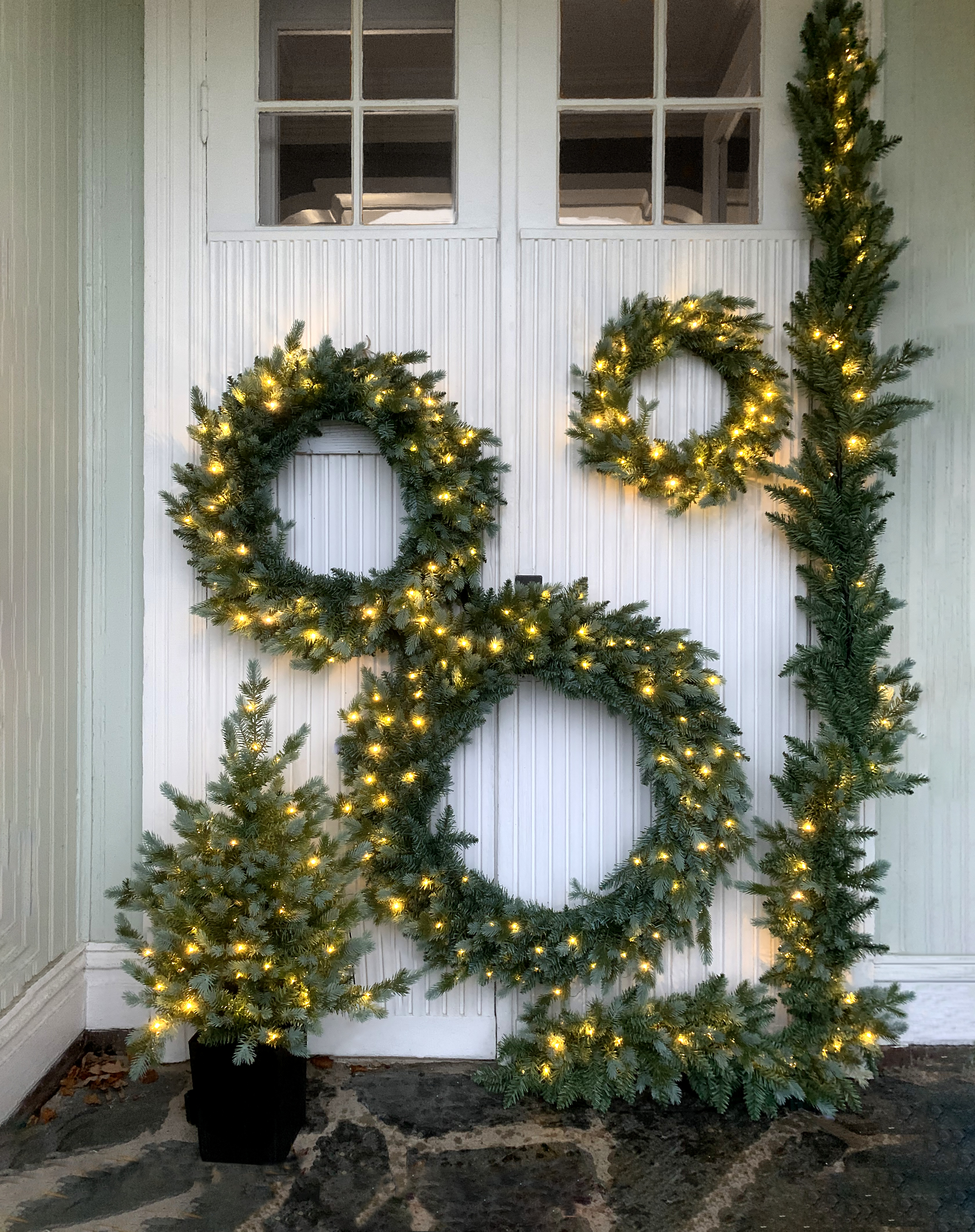 Wreath with lighting - 80x80 cm - 5