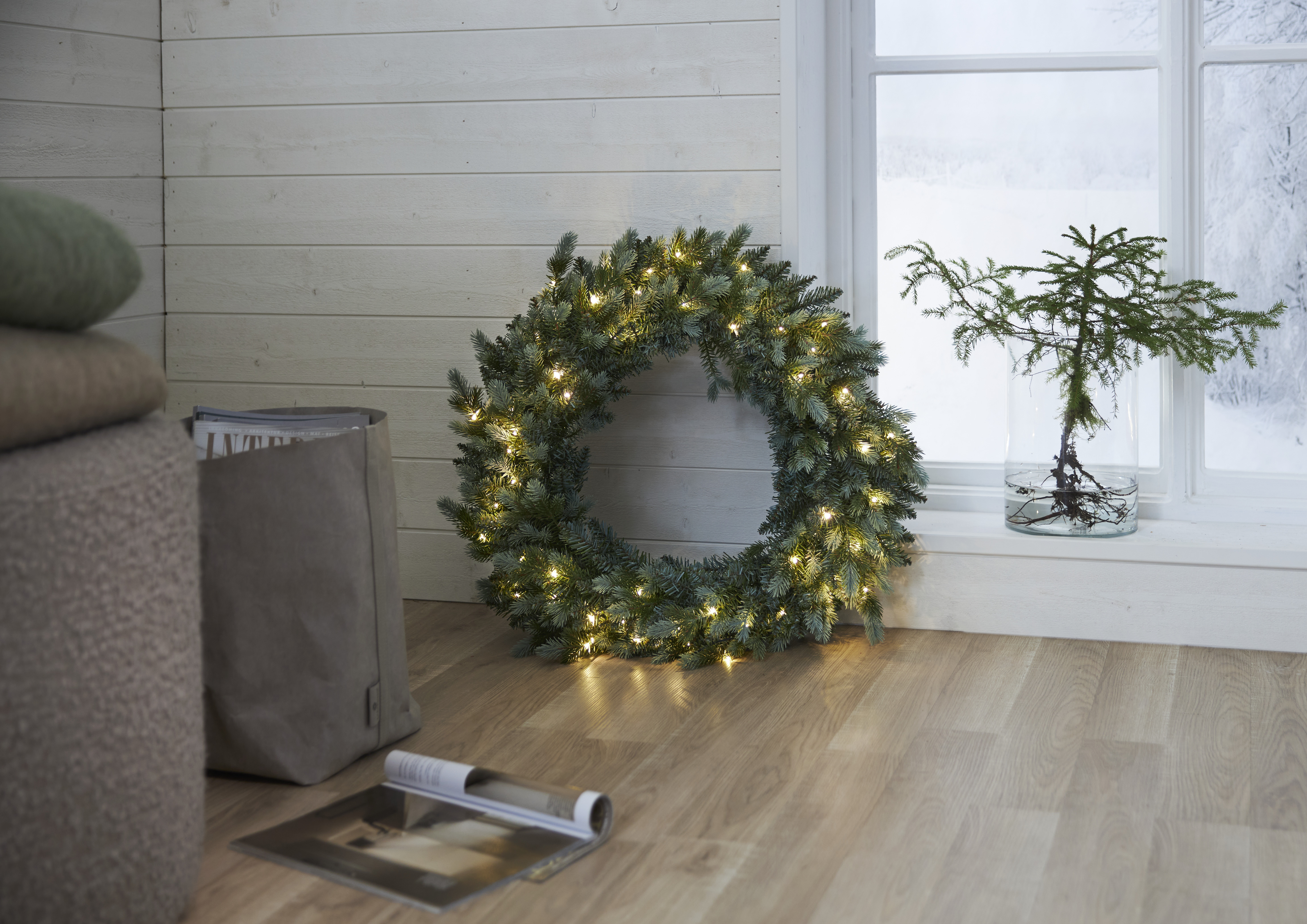 Wreath with lighting - 80x80 cm - 3