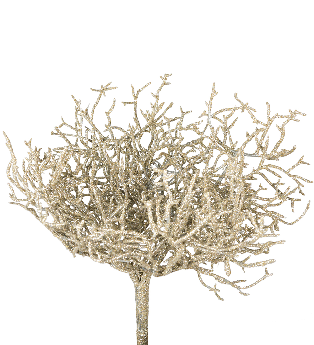 Bukett Kvist med glitter - Silver - 30 cm  - 3