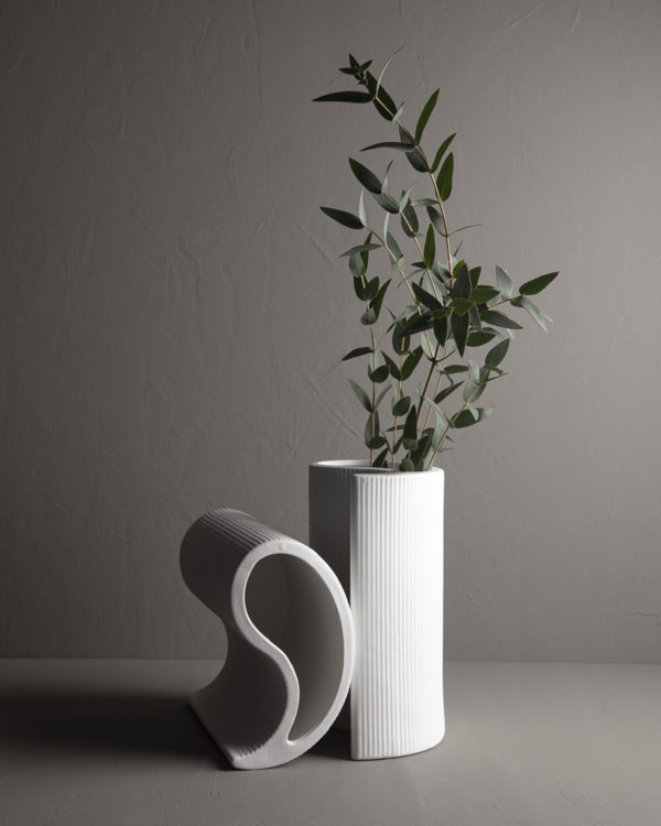 White vase - 18x11x23 cm - 3