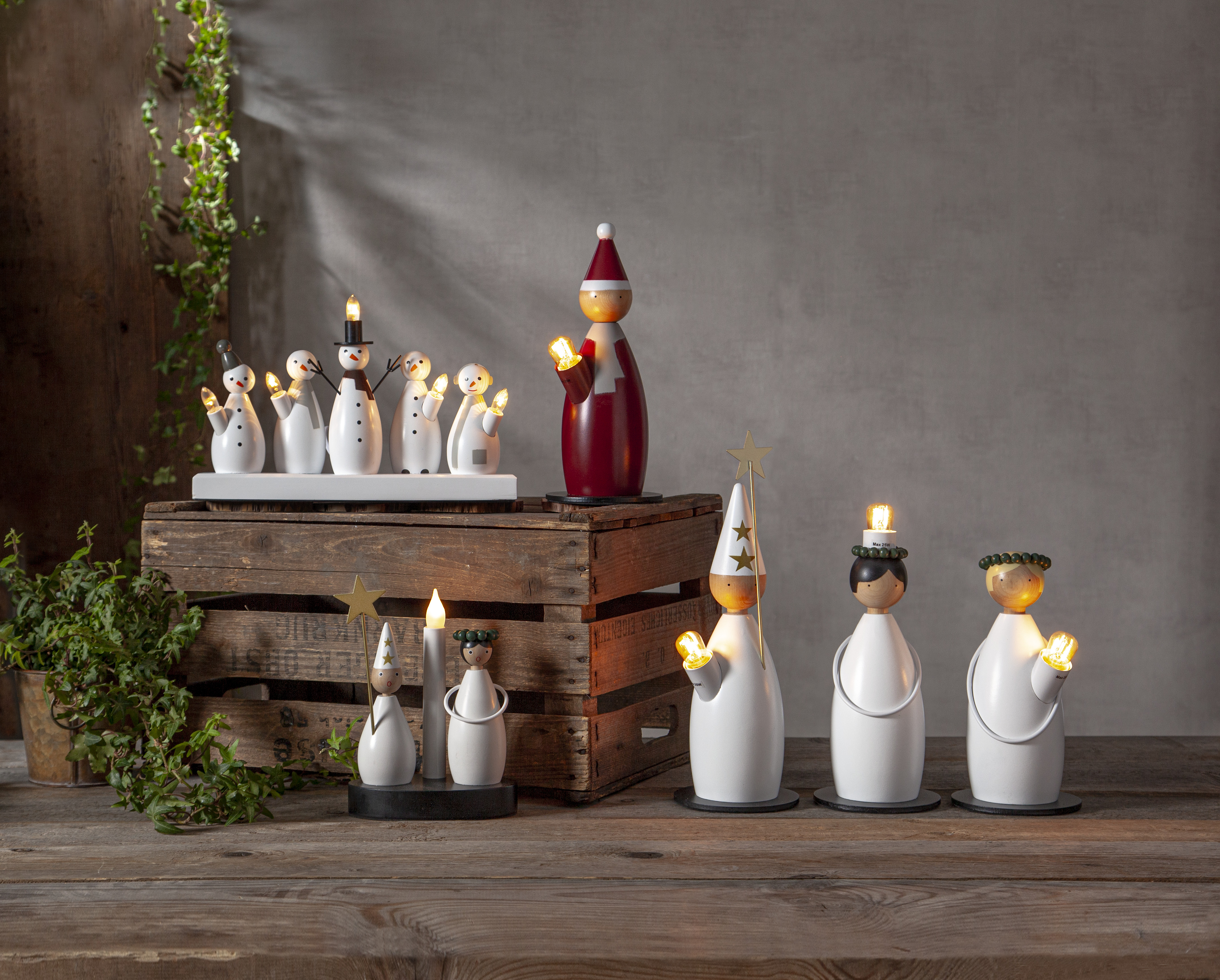 Ljusstake - Tomte - Luciatomte - 28x12 cm - 6