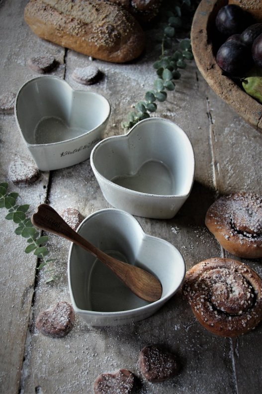 Skål - Hjärta - Kärlek & Fika - 13x13x7 cm - 2