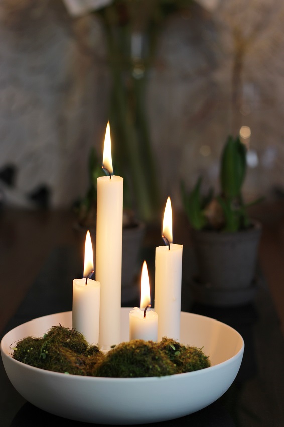GRANHOLMEN ADVENTSLJUSSTAKE - LJUSSTAKE - VIT  - 8