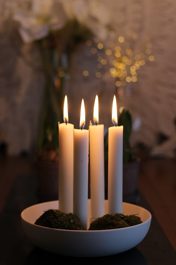 GRANHOLMEN ADVENTSLJUSSTAKE - LJUSSTAKE - VIT  - 9