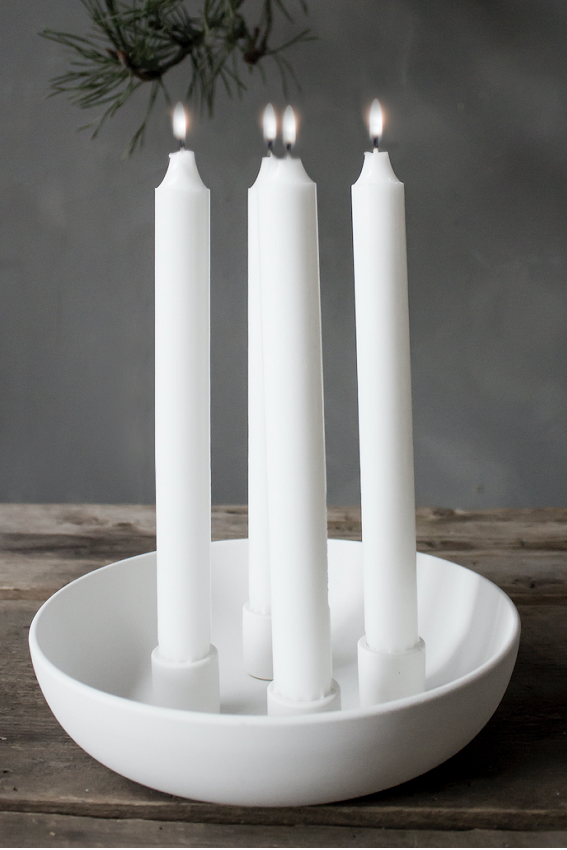 GRANHOLMEN ADVENTSLJUSSTAKE - LJUSSTAKE - VIT  - 3