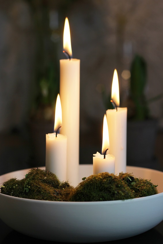 GRANHOLMEN ADVENTSLJUSSTAKE - LJUSSTAKE - VIT  - 6