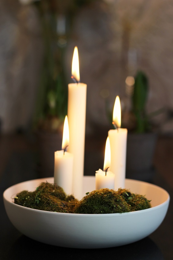 GRANHOLMEN ADVENTSLJUSSTAKE - LJUSSTAKE - VIT  - 7
