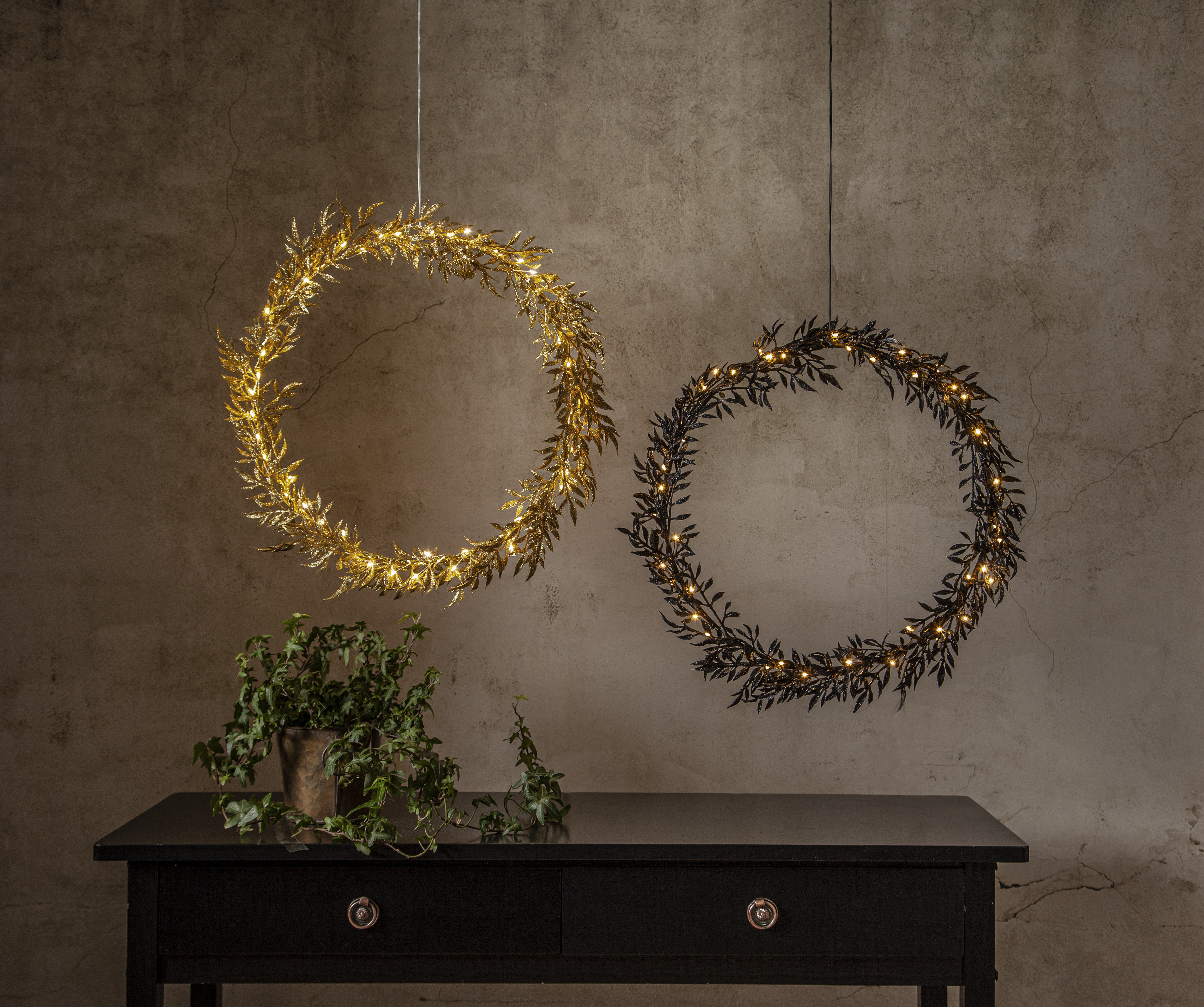 Hanging decoration - Wreath - Gold - 44x44 cm - 3