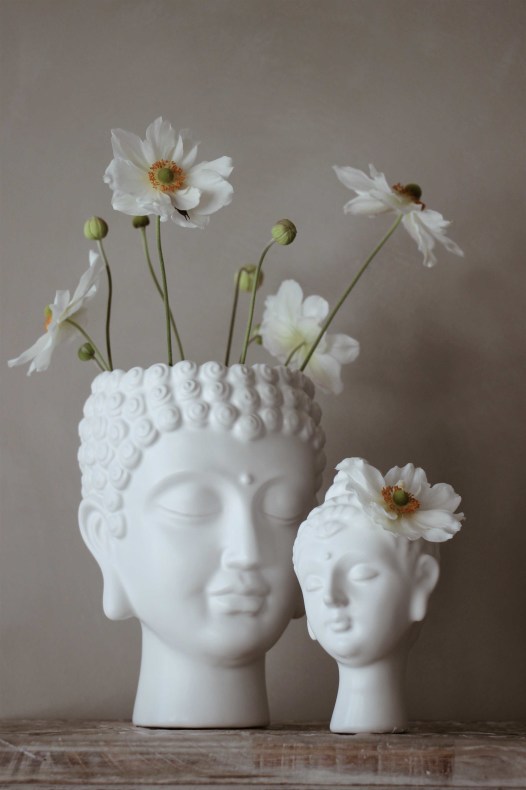 Vase - White Buddha - Ceramic - 8x7x13 cm - 3