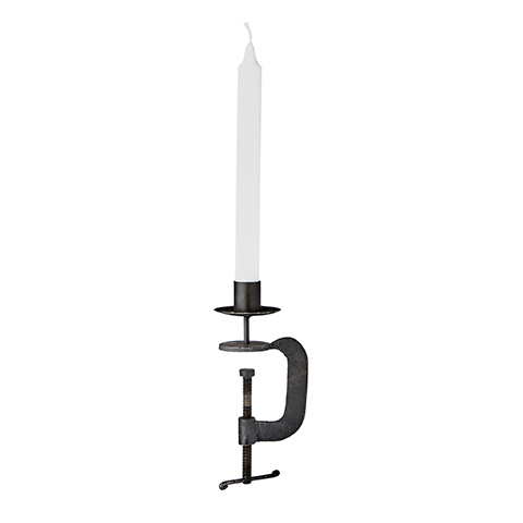 Candlestick - Clamp candlestick - Vise - Screw vice - Black - Small - 4