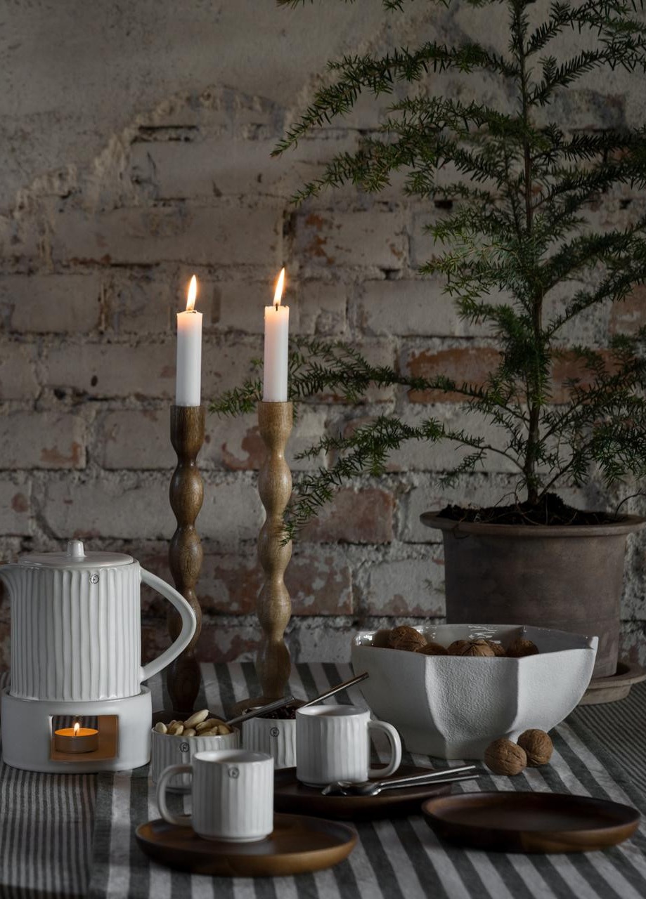 Ernst - Candlestick - Wood - Low - Natural - 13