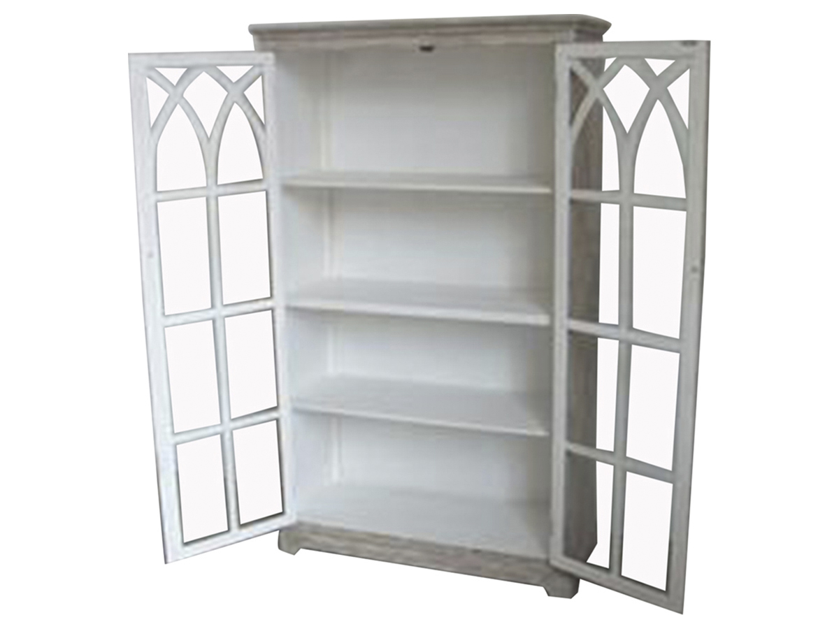 DISPLAY CABINET WITH CROSSED ARCHES - 7