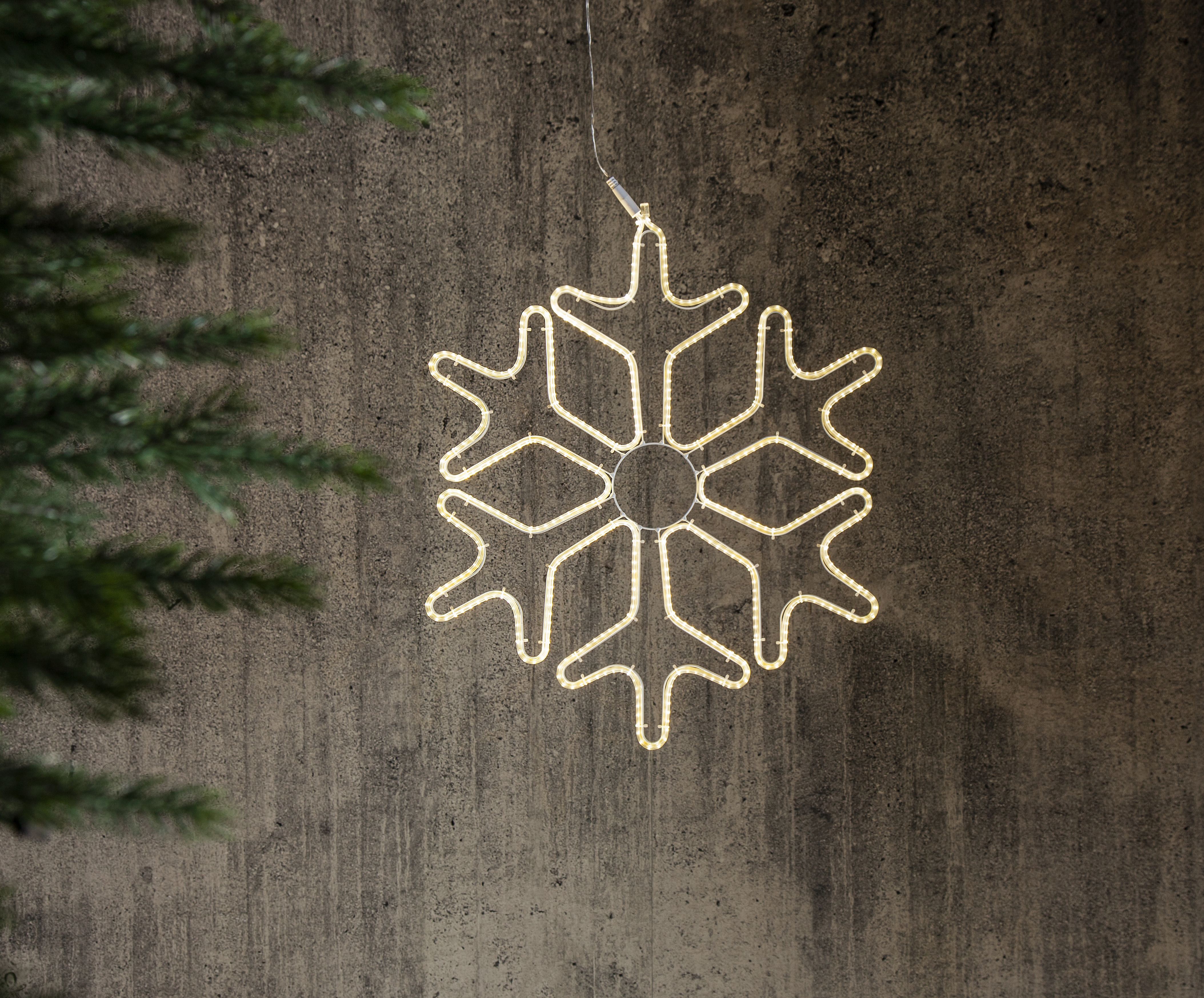 Outdoor decoration - Silhouette - Snowflake - Snow star - 54x62 cm - 3