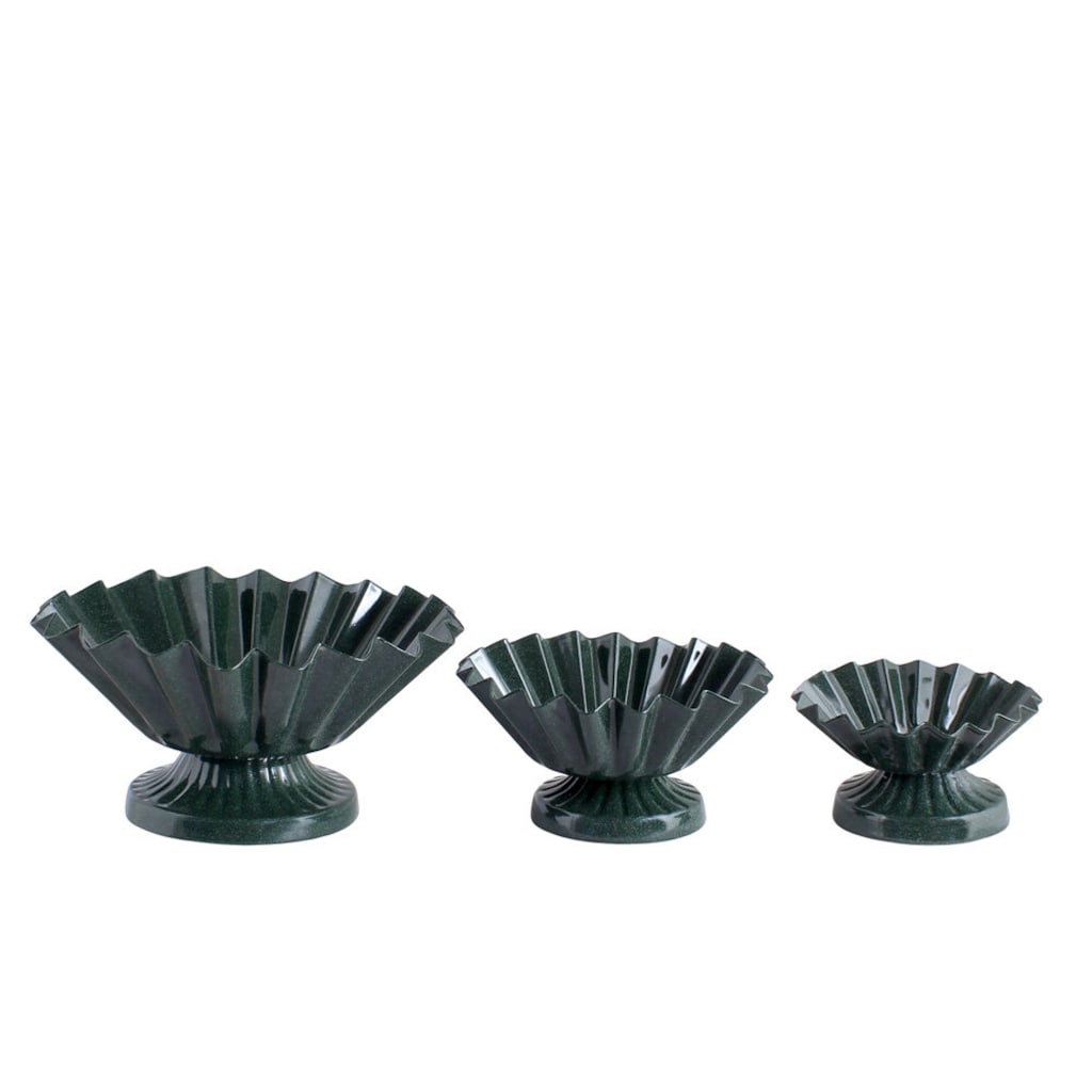 Elin bowl on foot - Small - Dark green - 3