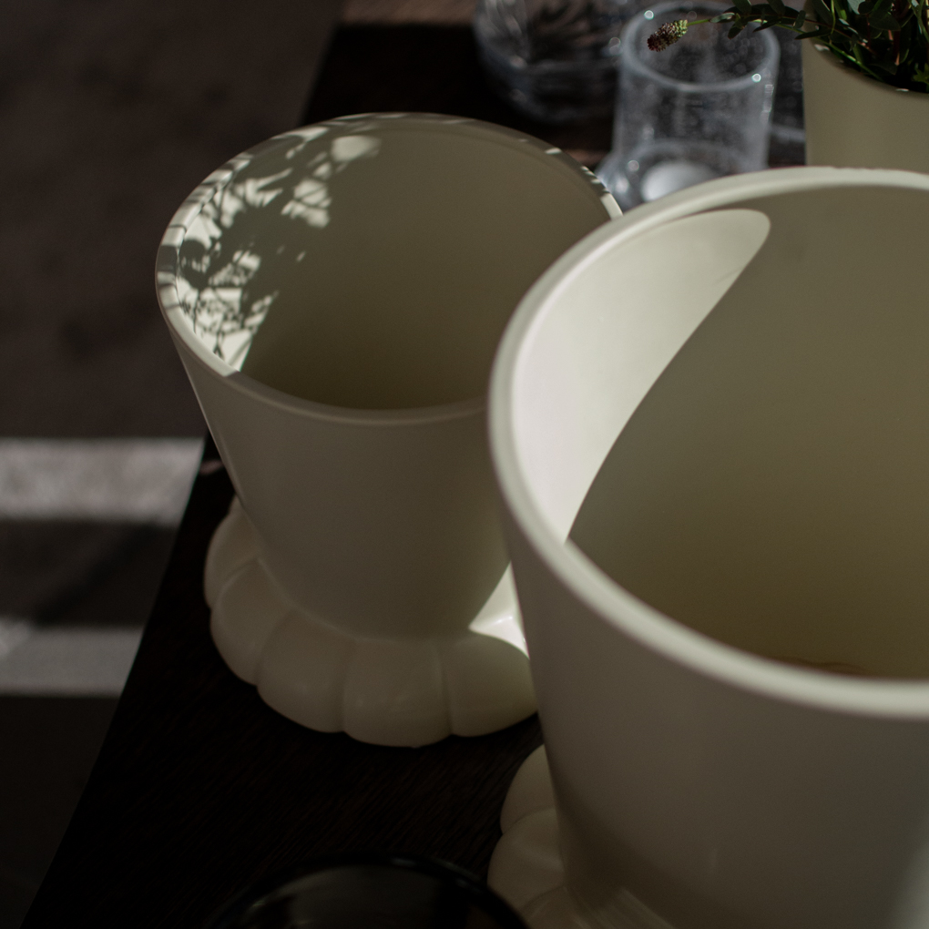 Flora Pot - Kruka - Vas Small - Creme - 19x20 cm - DBKD - 4
