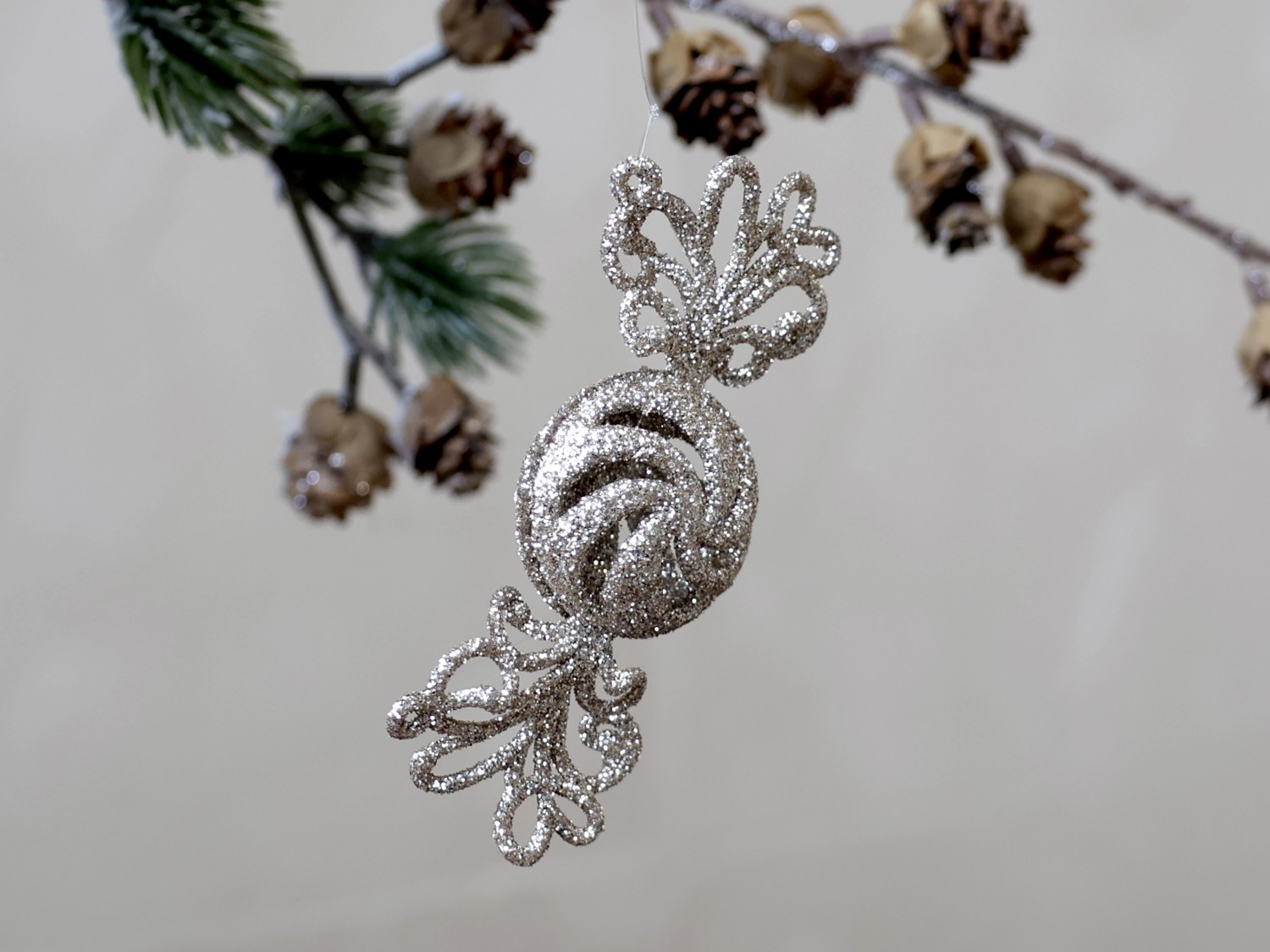 Karamell med glimmer - Julgranspynt
