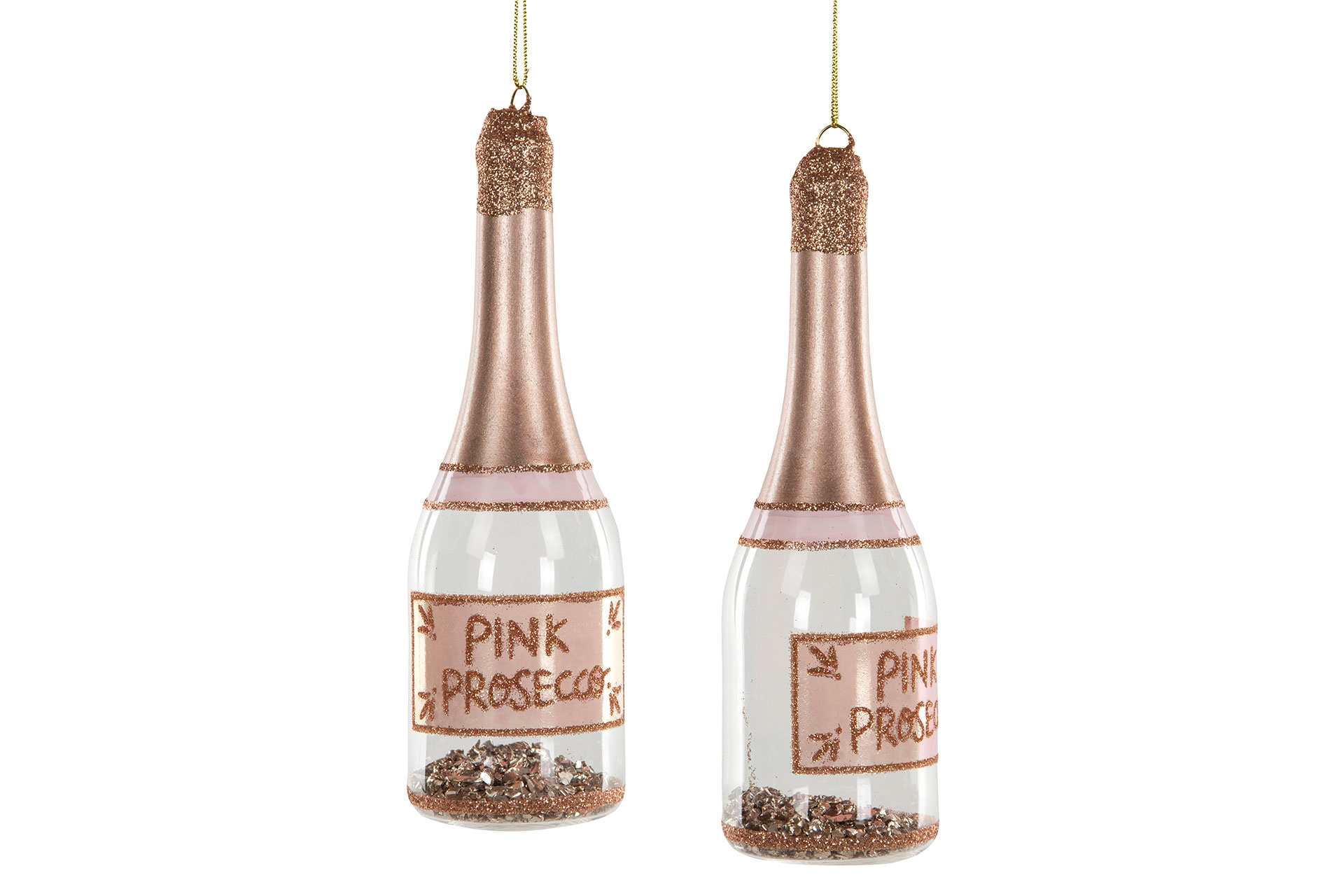 Proseccoflaska Glas Rosa 13 cm  2-pack - 2
