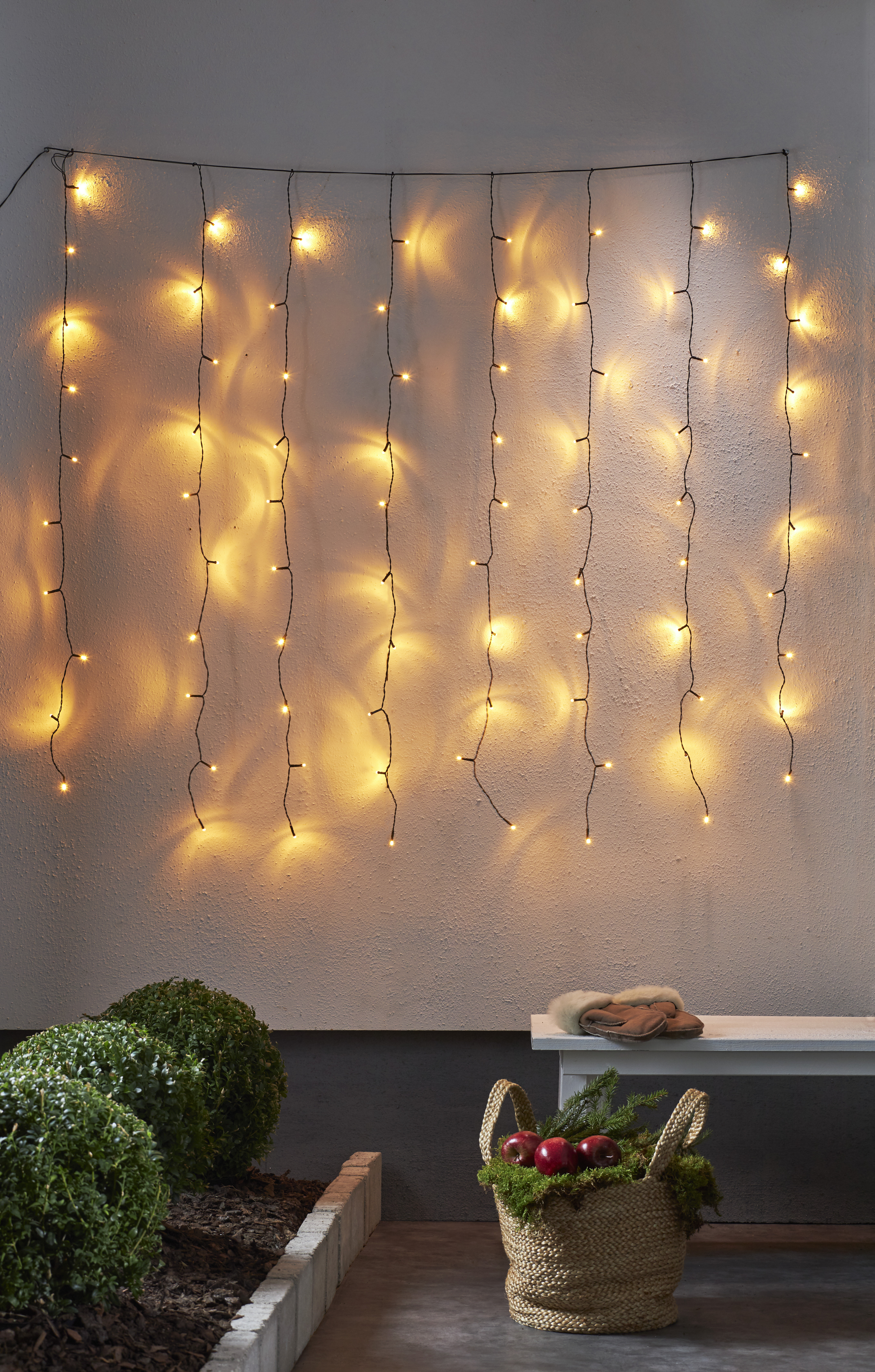 Ljusgardin Golden Warm White - 1,3x1,3 meter - 4
