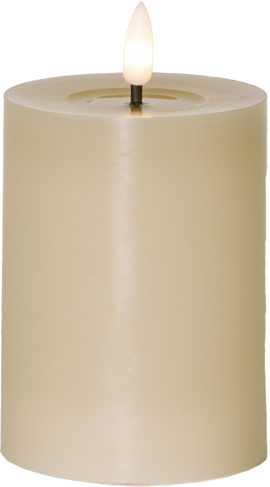 Batteriljus med timer  - Led - Flow - Beige - 12,5 cm - 8