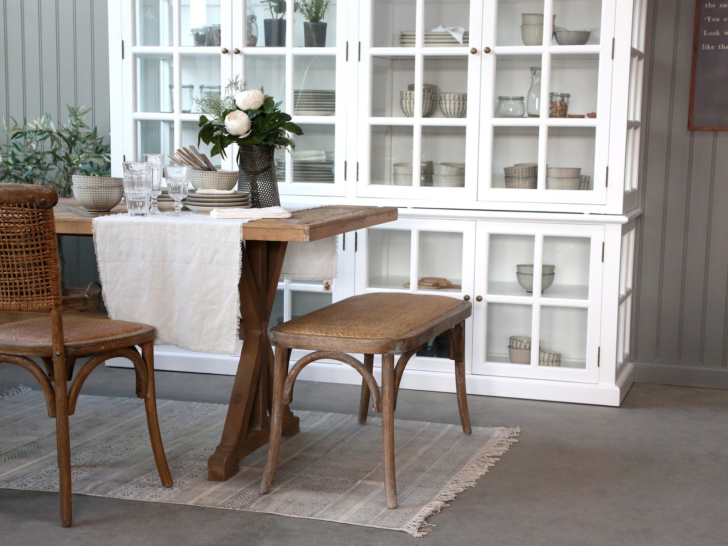 French bench in rattan - 100 cm - 4