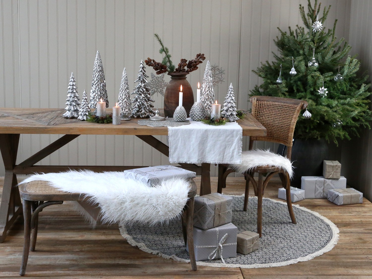 French bench in rattan - 100 cm - 5