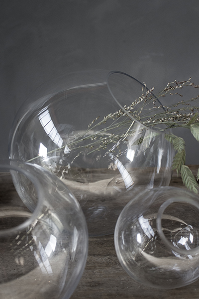 Glasvas - Vas - 14x14x14 cm - 5