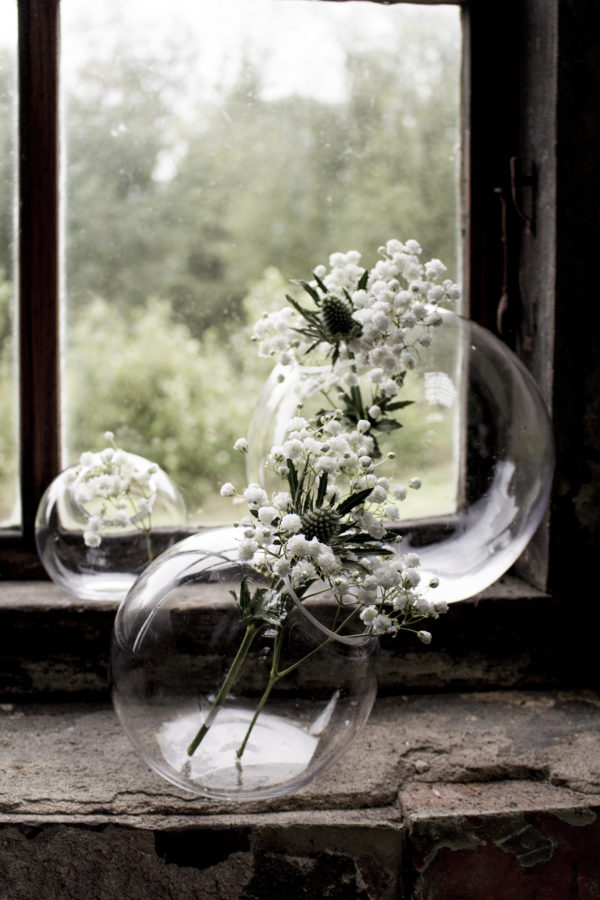 Glasvas - Vas - 14x14x14 cm - 7