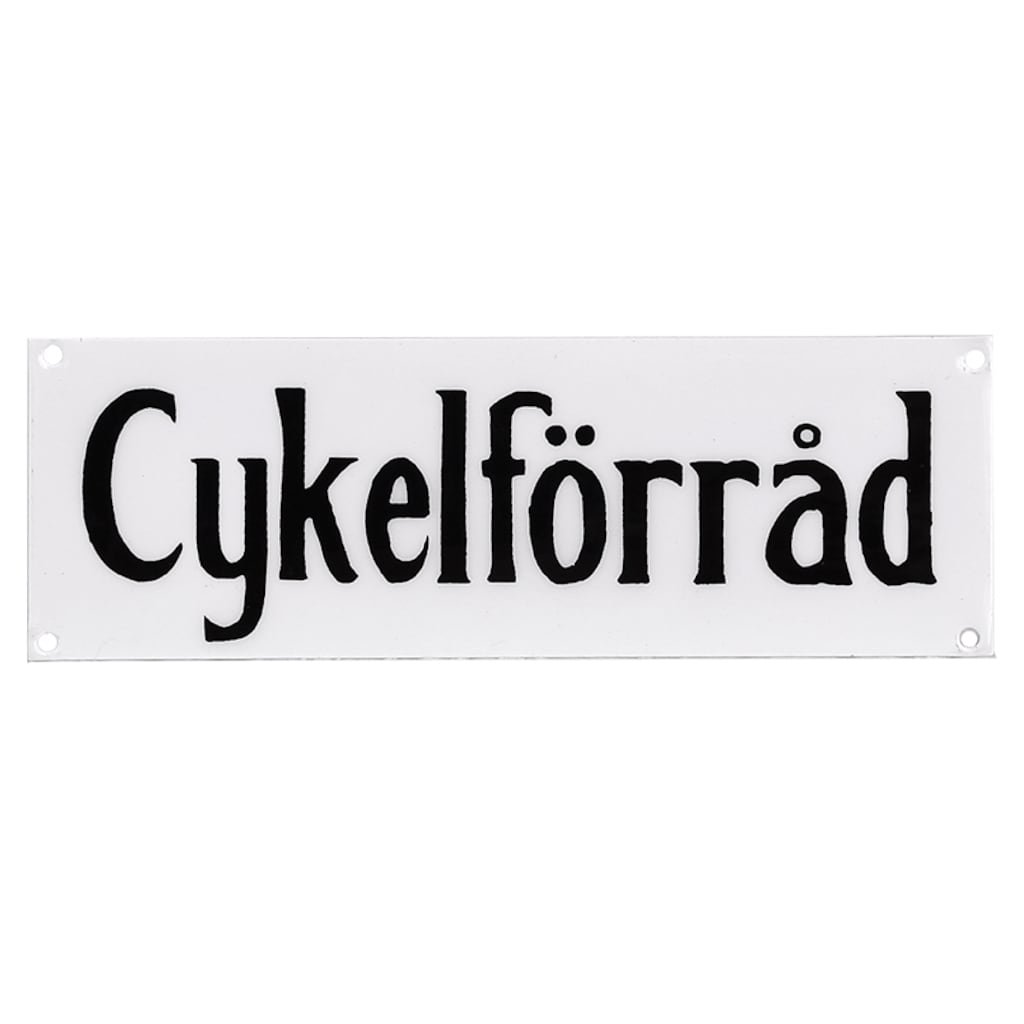 Emaljskylt - Skylt - Cykelförråd - 2