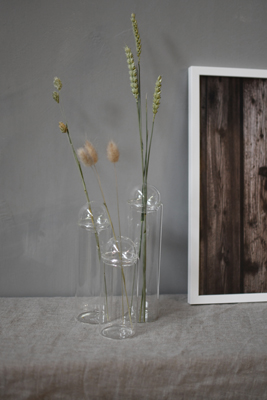 Glasvas med glaskula - 23 cm - 5