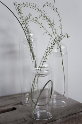 Glasvas med glaskula - 23 cm - 3