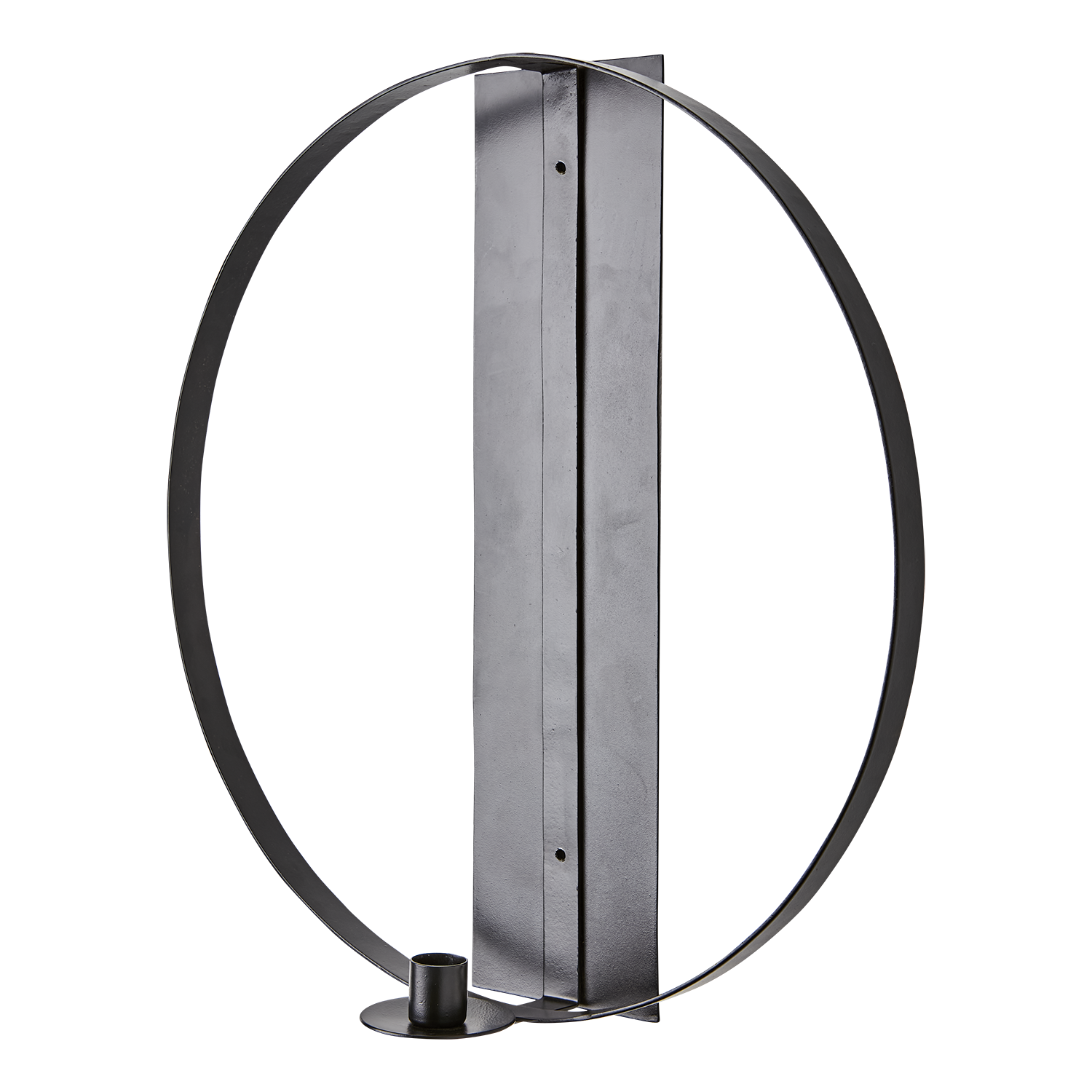 Ljusring - Väggljusstake - Svart - Järn - Ø 40 cm - 3
