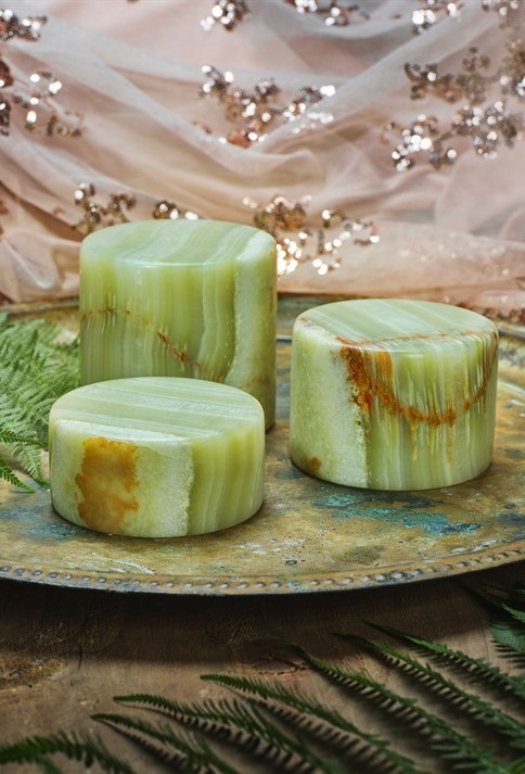 Bordslykta - Lykta - Grön - Jade Ädelsten - LED S