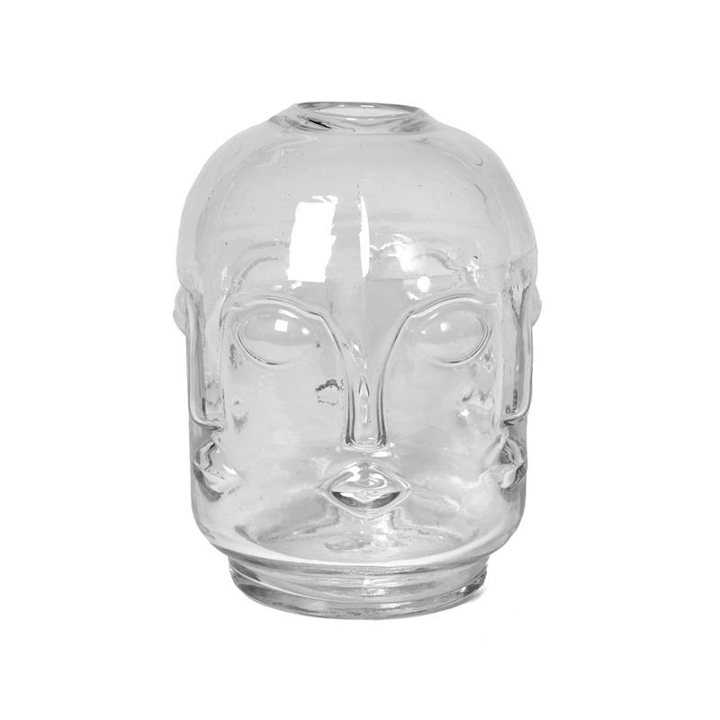 Glass vase - Vase - Head - 23 cm - 4