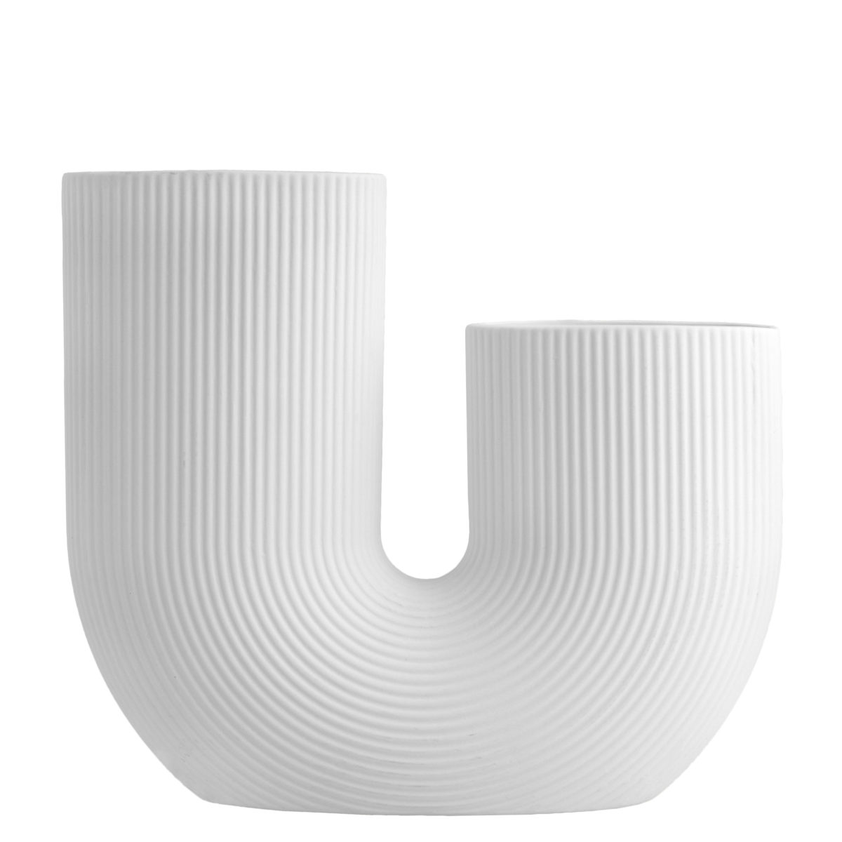 Vase - Ceramic - White - 24x21 cm - 4