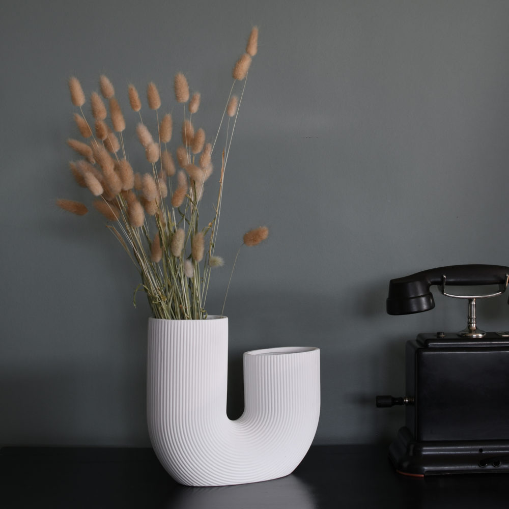 Vase - Ceramic - White - 24x21 cm - 3