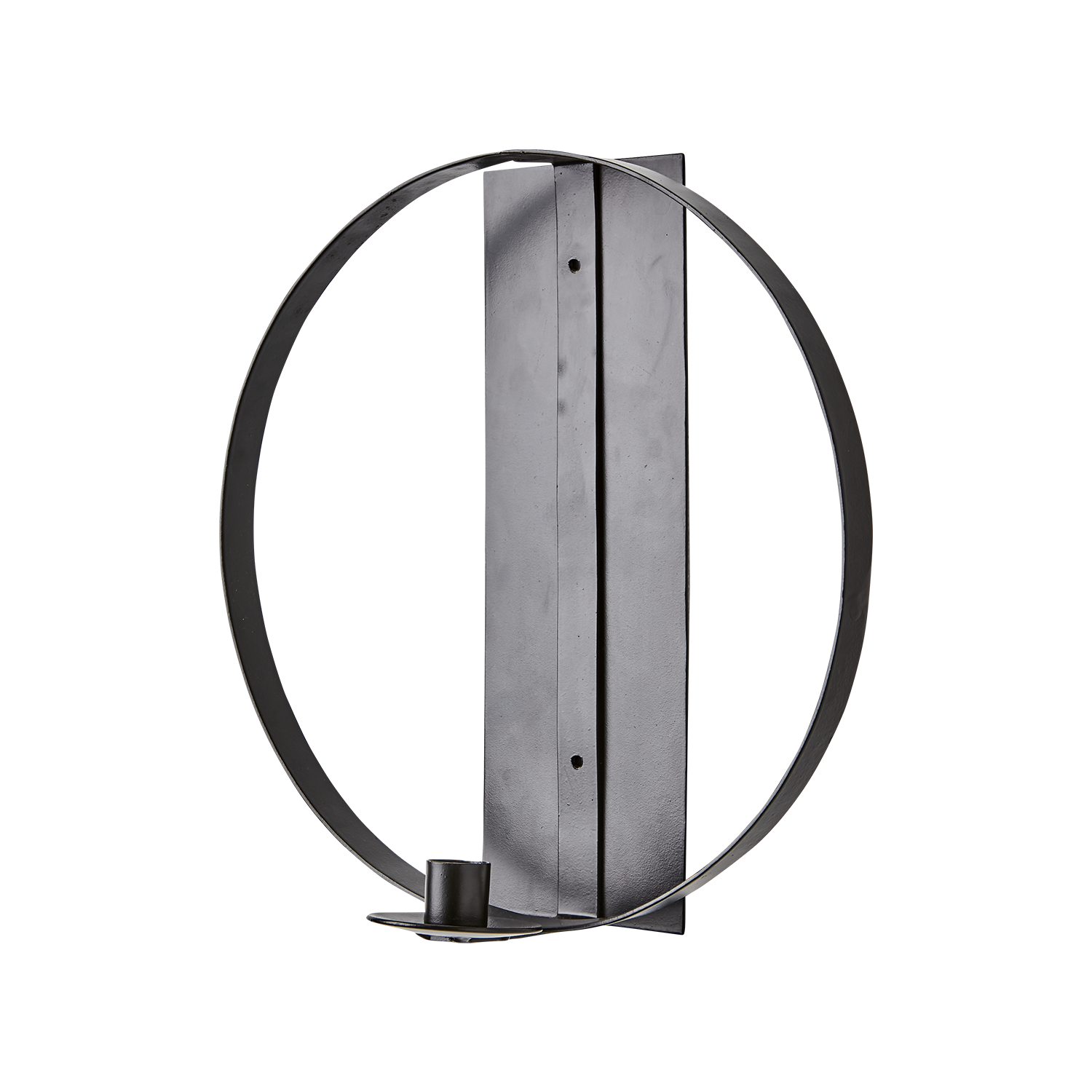 Light ring - Wall candle holder - Black - Iron - Ø 30 cm - 2