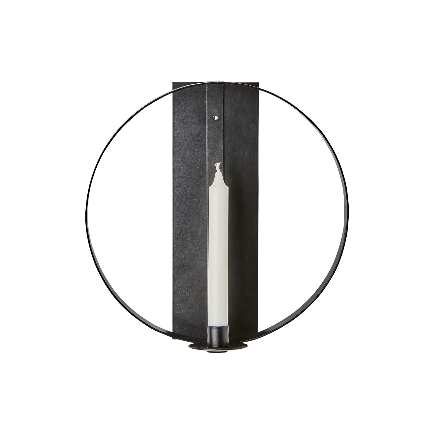 Light ring - Wall candle holder - Black - Iron - Ø 30 cm - 4
