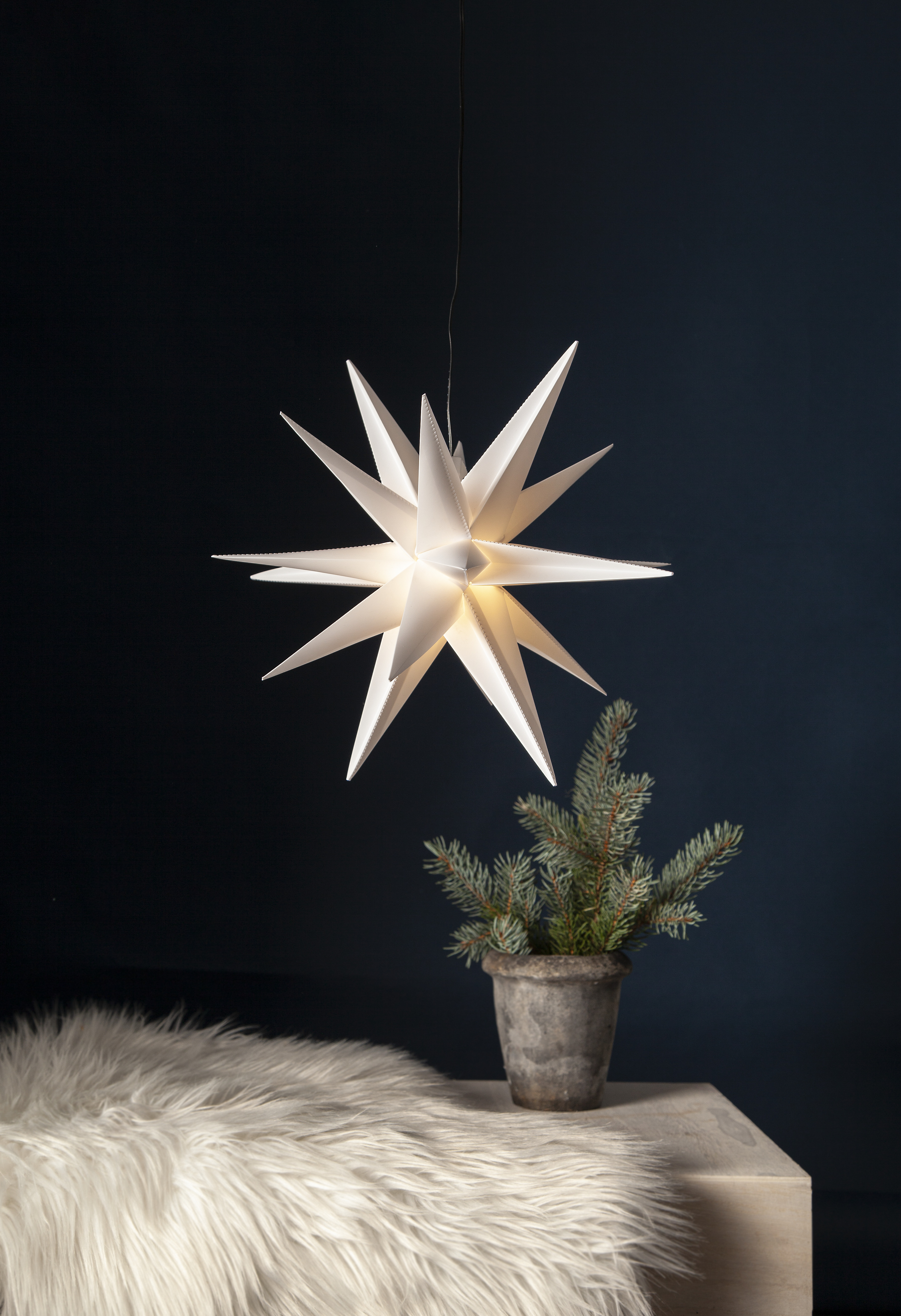 Adventsstjärna - Alice - Vit - Utomhus/Inomhus - 33x33 cm - 6