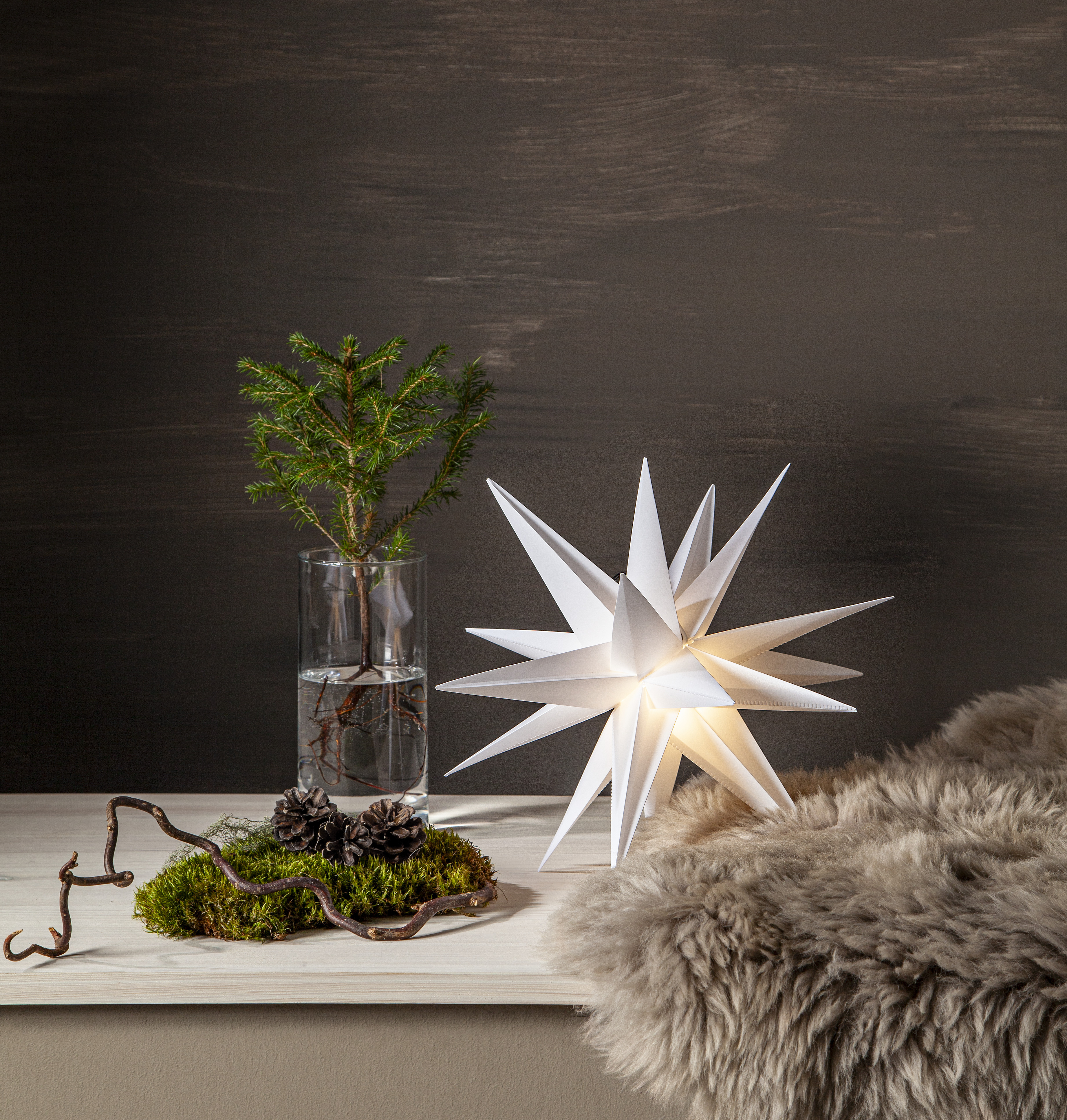 Adventsstjärna - Alice - Vit - Utomhus/Inomhus - 33x33 cm - 3
